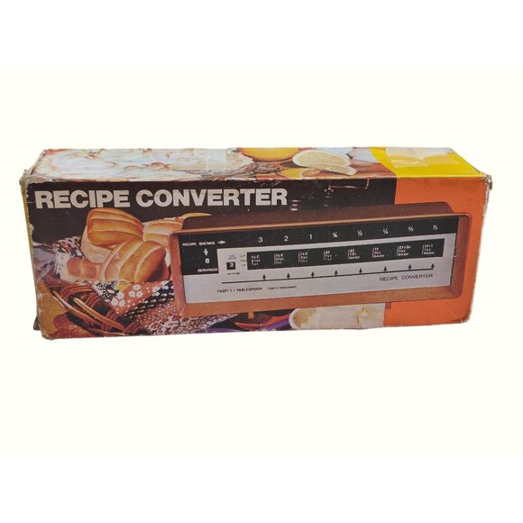 Vintage Recipe Converter Retro Kitchen Gadget Tool Scaling Ingredients - Picture 2 of 7